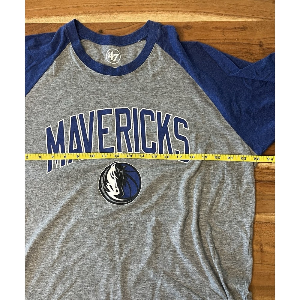 NBA Dallas Mavericks 3/4 Sleeve T-Shirt Apparel from '47 - Picture 8 of 10